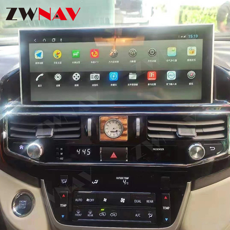 12.3 นิ้ว Android Car Stereo Car เครื่องเล่นมัลติมีเดียสำหรับ Toyota LC200 2008-2021