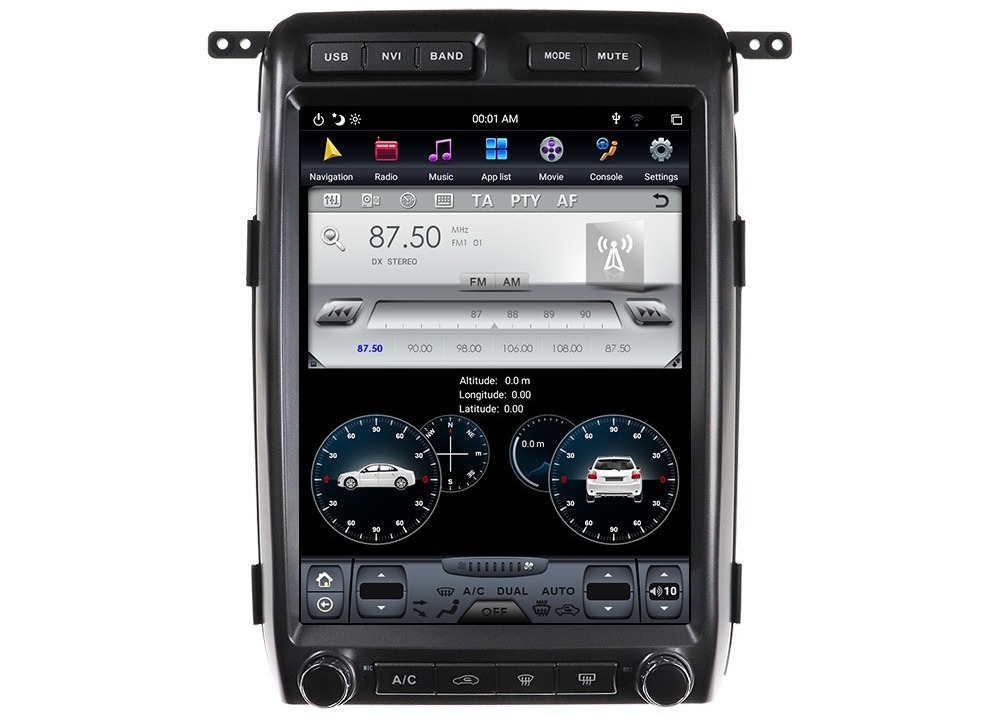 64GB รถ Android หัวหน้าหน่วย PX6 13 นิ้ว HD หน้าจอสัมผัส Ford Raptor F150 Carplay