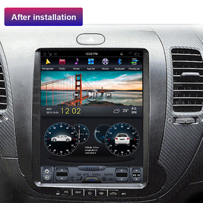 64G PX6 KIA Android Carplay Bluetooth วิทยุติดรถยนต์สไตล์เทสลา 10.4 นิ้ว