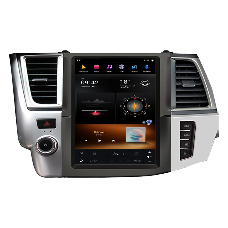 Qualcomm Octa Core เครื่องเล่นวิทยุติดรถยนต์ Android11 ​​สำหรับ Toyota Highlander 2014-2021