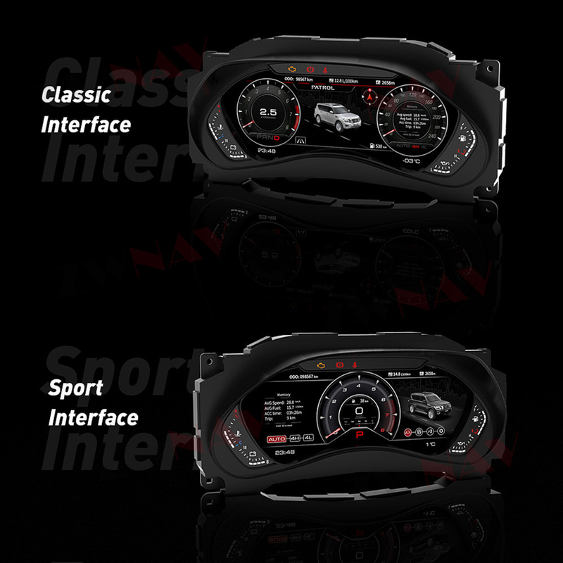 Nissan Patrol Y62 แผงหน้าปัด LCD สำหรับรถยนต์สำหรับ Speedometer Digital Cluster