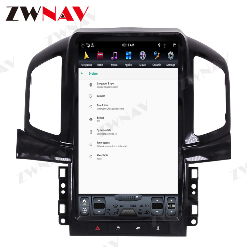 GPS นำทางวิทยุอัตโนมัติหัวหน้าหน่วย Android 11 Chevrolet Captiva 2013 - 2017 Tesla Style