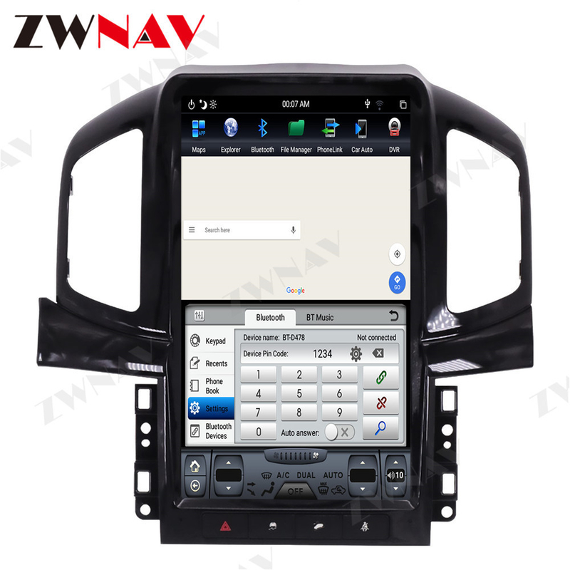 GPS นำทางวิทยุอัตโนมัติหัวหน้าหน่วย Android 11 Chevrolet Captiva 2013 - 2017 Tesla Style