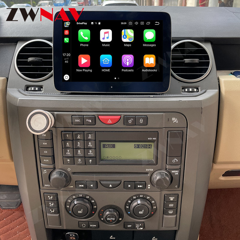 เครื่องเล่นมัลติมีเดียระบบนำทาง GPS สำหรับรถยนต์สำหรับ Land Rover Discovery 3 2004-2010