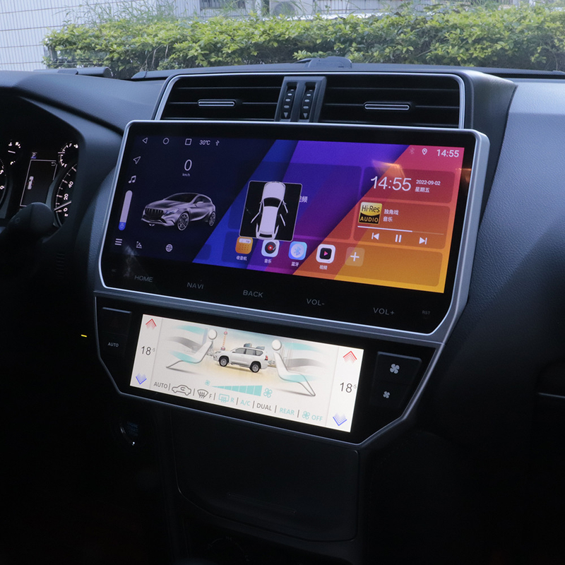 เครื่องปรับอากาศรถยนต์ LED ดิจิตอล AC แผงหน้าจอสัมผัสสำหรับ Toyota Prado 2018-2023