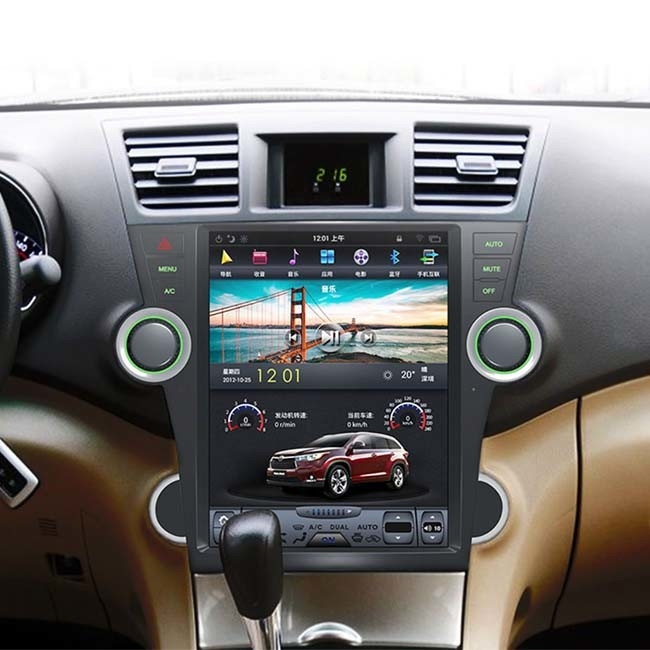 2013 Toyota Highlander Android Head Unit PX6 12.1 นิ้วระบบนำทาง