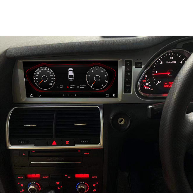 45V Audi Q7 Android หัวหน้าหน่วย Single Din GPS Radio 4G WIFI 10.25 นิ้ว