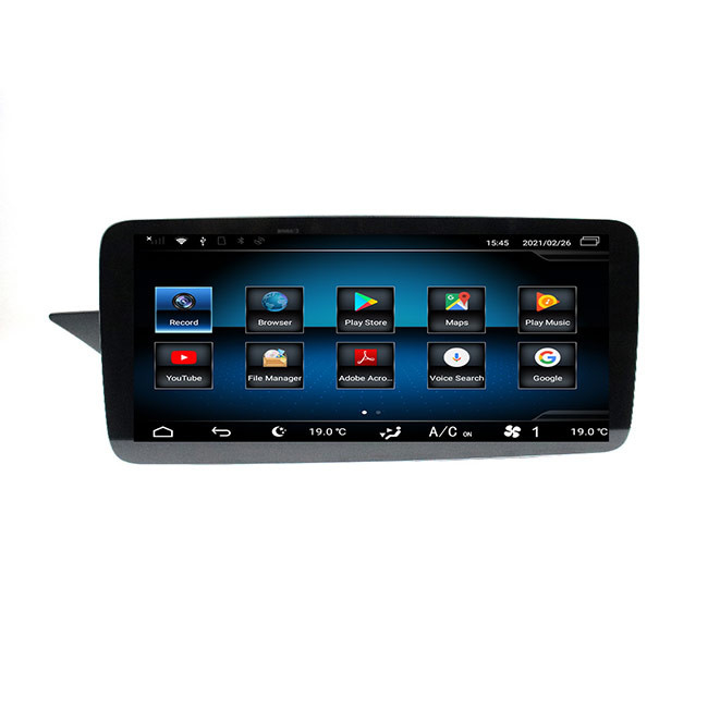 12.3 นิ้ว Mercedes Benz Head Unit Single Din Android 10.0 45V รถวิทยุ GPS