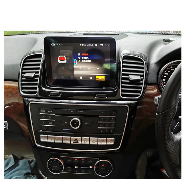 8.8 นิ้ว Android Dvd เครื่องเสียงรถยนต์ Single Din 64GB สำหรับ Benz GLS 2016