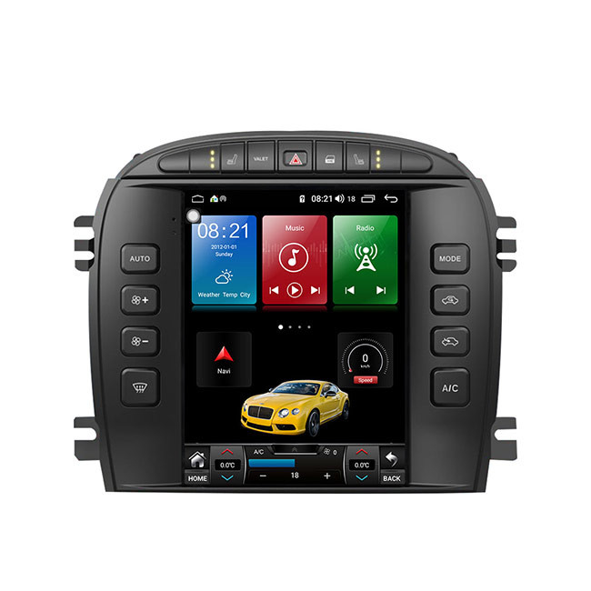 10.4 นิ้ววิทยุติดรถยนต์ Fascia Jaguar Wireless Carplay Single Din 128G 12v