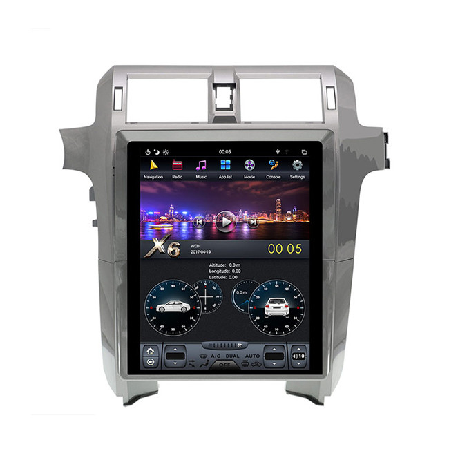 Lexus GX400 Single Din Touch Screen เครื่องเสียงรถยนต์สไตล์เทสลา Android 9 128G