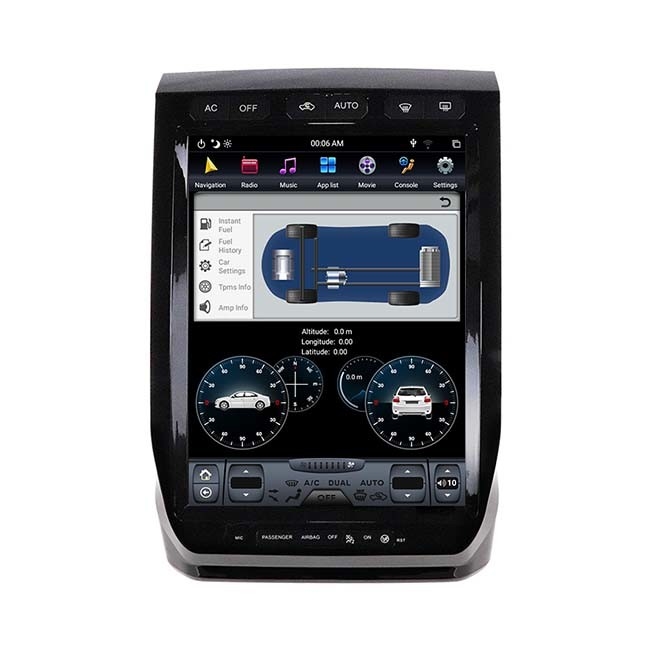 13 นิ้ว 2015 Ford F150 หัวหน้าหน่วย PX6 เครื่องเล่นมัลติมีเดียอัตโนมัติ Android 9