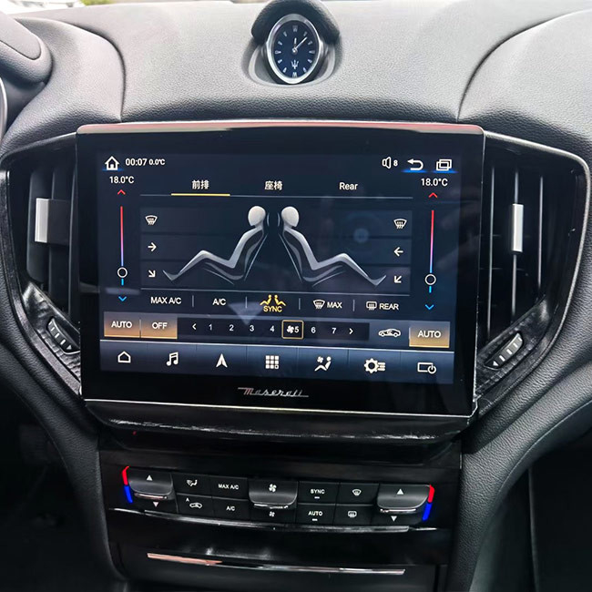 2 Din Android Auto Stereo Receiver เครื่องเล่นมัลติมีเดีย GPS สำหรับ Maserati Ghibli 2017-2020